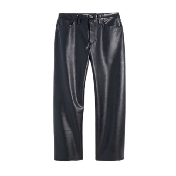 Madewell Pants - NWT Women Plus Size 33 33x30 Madewell Faux Leather Perfect Vintage Wide-Leg Pant
